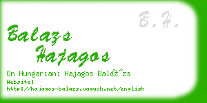 balazs hajagos business card